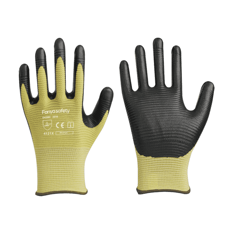 Fodera a coste in poliestere 13G con rivestimento in nitrile